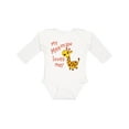 thumbnail image 1 of Inktastic My Meemaw Loves Me- Cute Giraffe Boys or Girls Long Sleeve Baby Bodysuit, 1 of 5