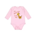 thumbnail image 1 of Inktastic My Meemaw Loves Me- Cute Giraffe Boys or Girls Long Sleeve Baby Bodysuit, 1 of 5