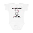 thumbnail image 1 of Inktastic My Meemaw Loves Me Girls Gift Girls Baby Bodysuit, 1 of 5
