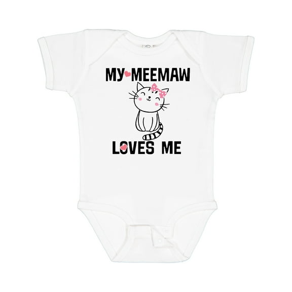 Inktastic My Meemaw Loves Me Girls Gift Girls Baby Bodysuit