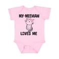thumbnail image 1 of Inktastic My Meemaw Loves Me Girls Gift Girls Baby Bodysuit, 1 of 5