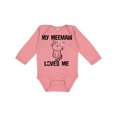 thumbnail image 1 of Inktastic My Meemaw Loves Me Girls Gift Girls Long Sleeve Baby Bodysuit, 1 of 5