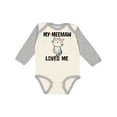 thumbnail image 1 of Inktastic My Meemaw Loves Me Girls Gift Girls Long Sleeve Baby Bodysuit, 1 of 5