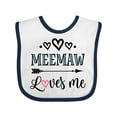 thumbnail image 1 of Inktastic My Meemaw Loves Me Girls Girls Baby Bib, 1 of 4
