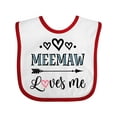 thumbnail image 1 of Inktastic My Meemaw Loves Me Girls Girls Baby Bib, 1 of 4