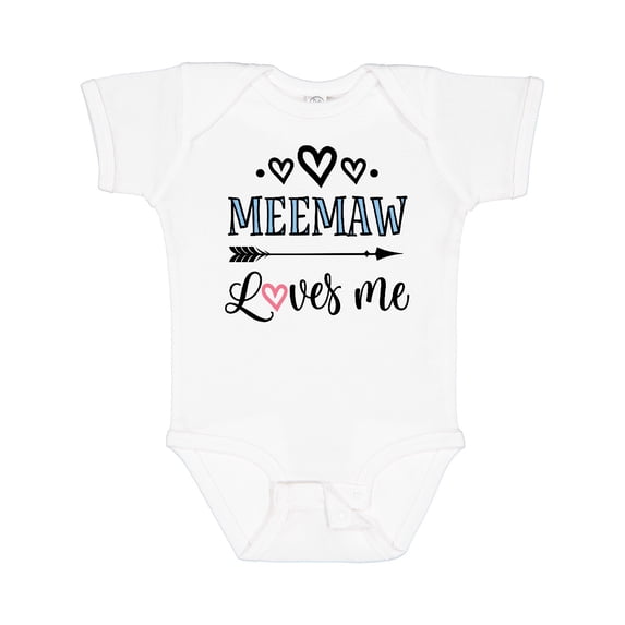 Inktastic My Meemaw Loves Me Girls Girls Baby Bodysuit