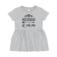 thumbnail image 1 of Inktastic My Meemaw Loves Me Girls Girls Baby Dress, 1 of 5