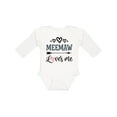 thumbnail image 1 of Inktastic My Meemaw Loves Me Girls Girls Long Sleeve Baby Bodysuit, 1 of 5