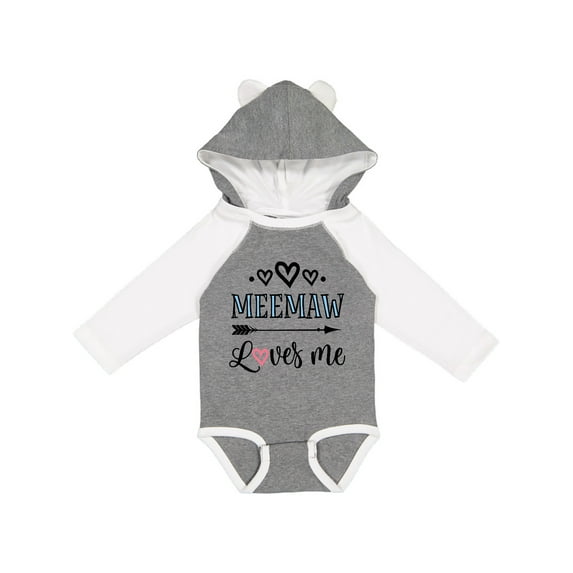 Inktastic My Meemaw Loves Me Girls Girls Long Sleeve Baby Bodysuit