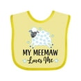 thumbnail image 1 of Inktastic My Meemaw Loves Me Lamb Boys or Girls Baby Bib, 1 of 4