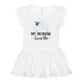 thumbnail image 1 of Inktastic My Meemaw Loves Me Lamb Girls Baby Dress, 1 of 5
