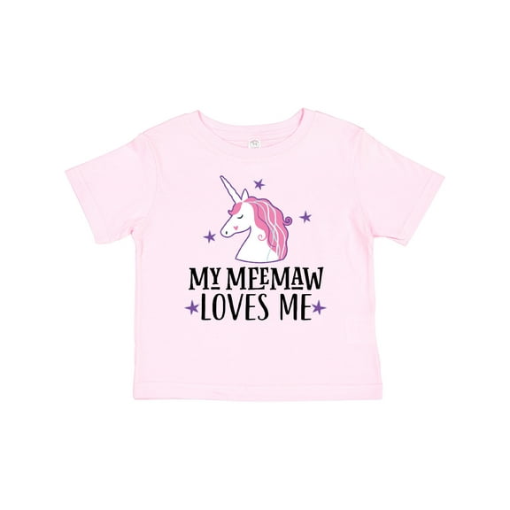 Inktastic My Meemaw Loves Me Unicorn Girls Baby T-Shirt