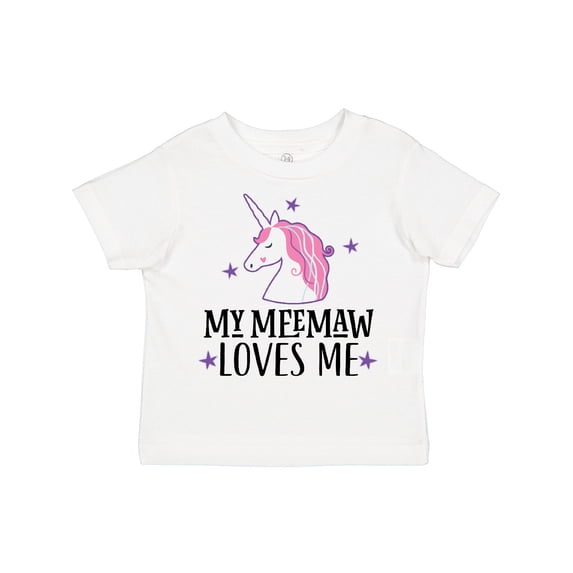 Inktastic My Meemaw Loves Me Unicorn Girls Toddler T-Shirt