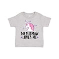 thumbnail image 1 of Inktastic My Meemaw Loves Me Unicorn Girls Toddler T-Shirt, 1 of 5