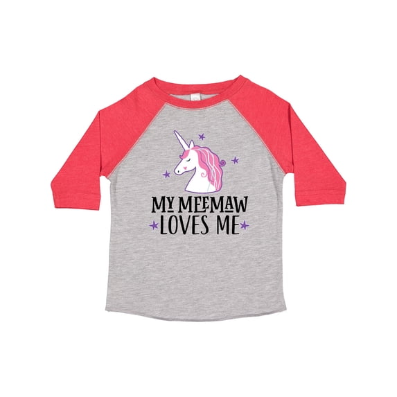 Inktastic My Meemaw Loves Me Unicorn Girls Toddler T-Shirt