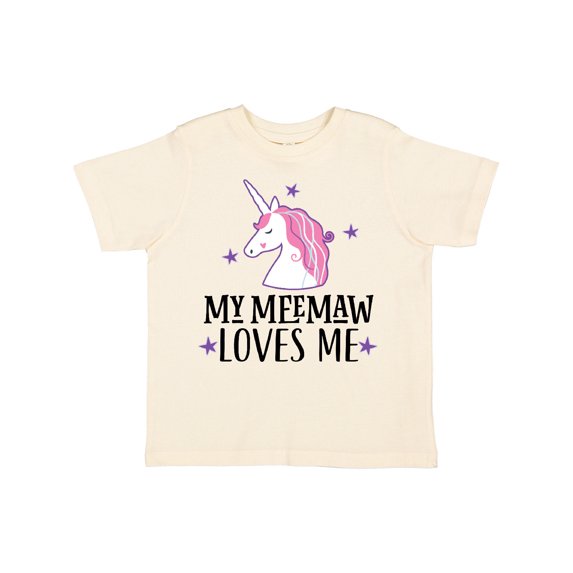 Inktastic My Meemaw Loves Me Unicorn Girls Toddler T-Shirt