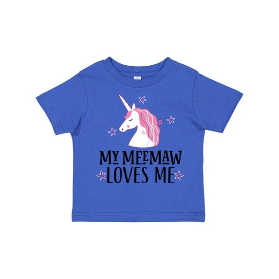 Inktastic My Meemaw Loves Me Unicorn Girls Toddler T-Shirt