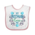 thumbnail image 1 of Inktastic My Meemaw Loves Me with Flowers and Hearts Boys or Girls Baby Bib, 1 of 4