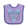thumbnail image 1 of Inktastic My Meemaw Loves Me with Flowers and Hearts Boys or Girls Baby Bib, 1 of 4