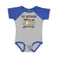 thumbnail image 1 of Inktastic My Meemaw Loves Me with Sloth and Hearts Boys or Girls Baby Bodysuit, 1 of 5