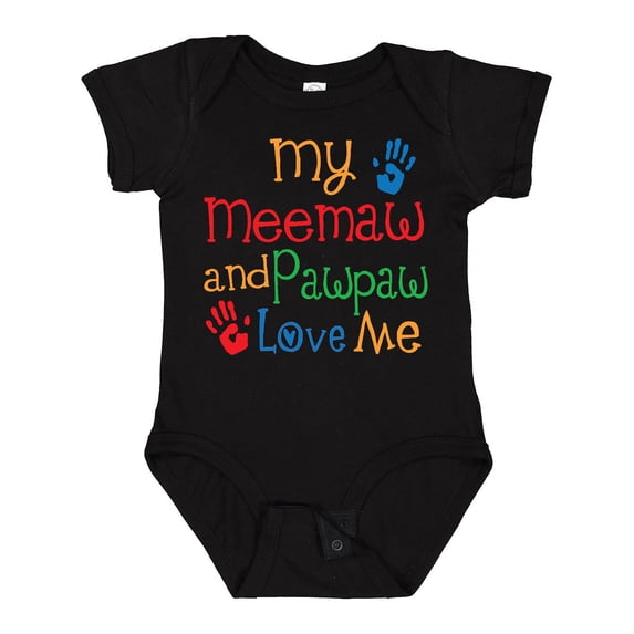 Inktastic My Meemaw and Pawpaw Love Me Boys or Girls Baby Bodysuit
