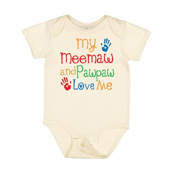 Inktastic My Meemaw and Pawpaw Love Me Boys or Girls Baby Bodysuit