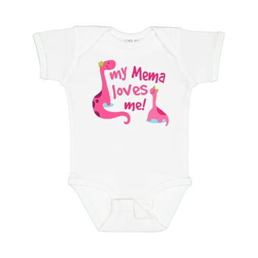 Inktastic My Mema Loves Me Girls Gift Girls Baby Bodysuit