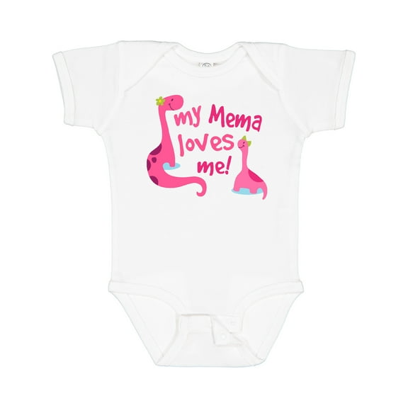 Inktastic My Mema Loves Me Girls Gift Girls Baby Bodysuit