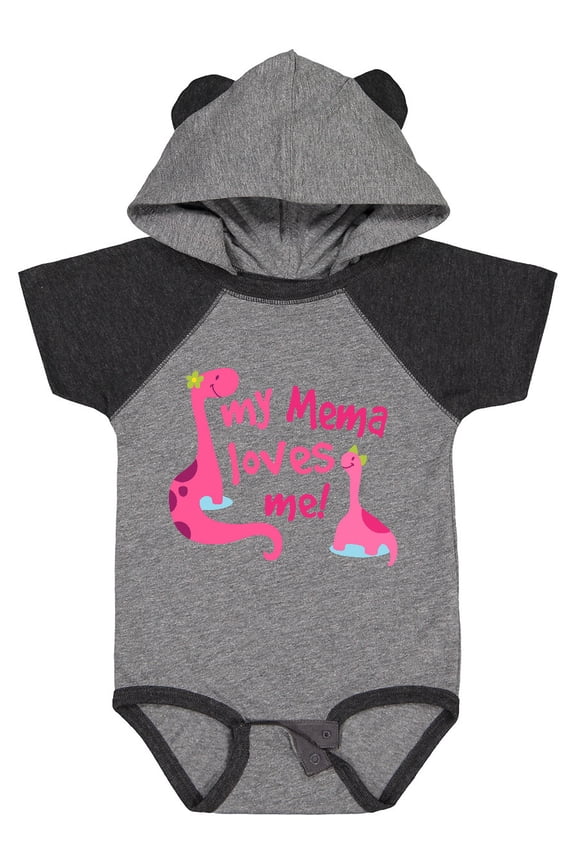 My Mema Loves Me Girls Gift Girls Baby Bodysuit