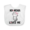 thumbnail image 1 of Inktastic My Mema Loves Me Girls Girls Baby Bib, 1 of 4
