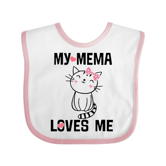 Inktastic My Mema Loves Me Girls Girls Baby Bib
