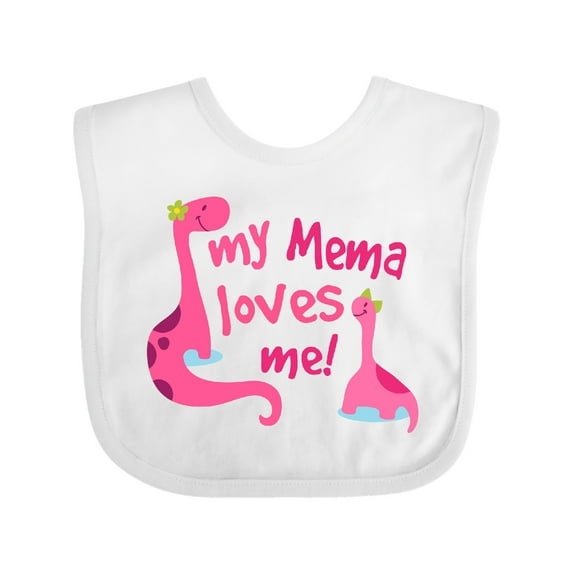 Inktastic My Mema Loves Me Girls Girls Baby Bib