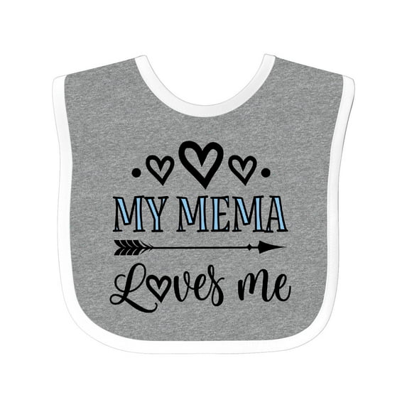 Inktastic My Mema Loves Me Girls Girls Baby Bib