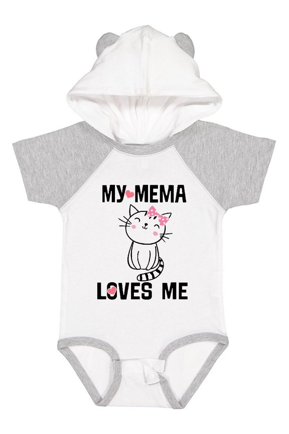 My Mema Loves Me Girls Girls Baby Bodysuit