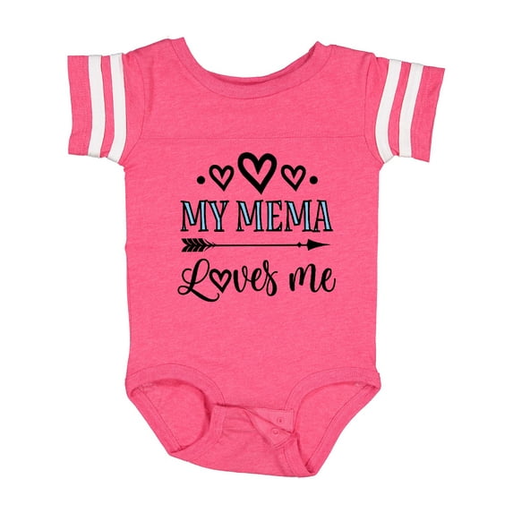 Inktastic My Mema Loves Me Girls Girls Baby Bodysuit