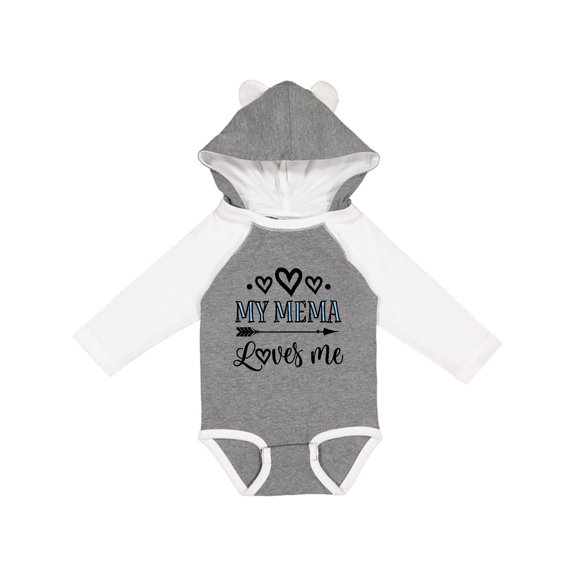 Inktastic My Mema Loves Me Girls Girls Long Sleeve Baby Bodysuit
