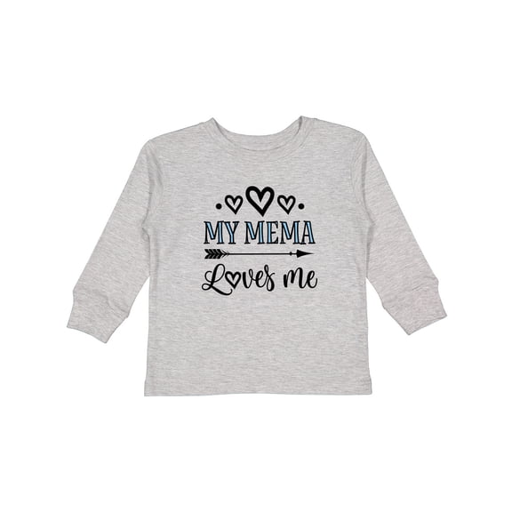 Inktastic My Mema Loves Me Girls Girls Long Sleeve Toddler T-Shirt