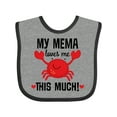 thumbnail image 1 of Inktastic My Mema Loves Me Grandson Boys or Girls Baby Bib, 1 of 4
