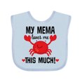 thumbnail image 1 of Inktastic My Mema Loves Me Grandson Boys or Girls Baby Bib, 1 of 4