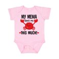 thumbnail image 1 of Inktastic My Mema Loves Me Grandson Boys or Girls Baby Bodysuit, 1 of 5
