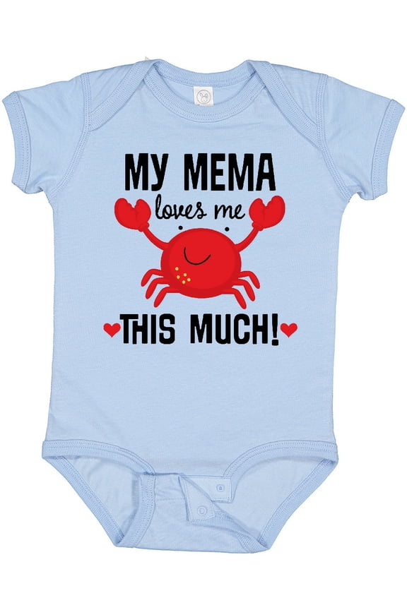 My Mema Loves Me Grandson Boys or Girls Baby Bodysuit