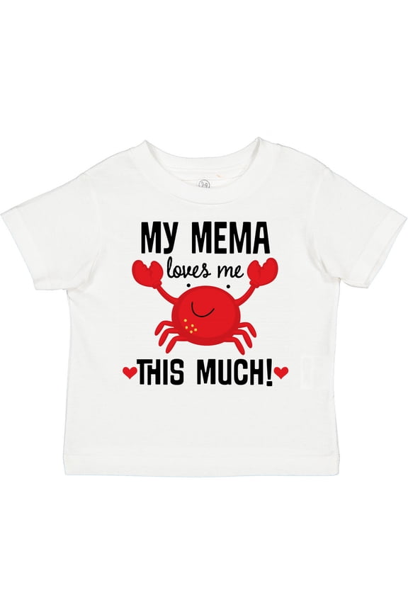 My Mema Loves Me Grandson Boys or Girls Toddler T-Shirt
