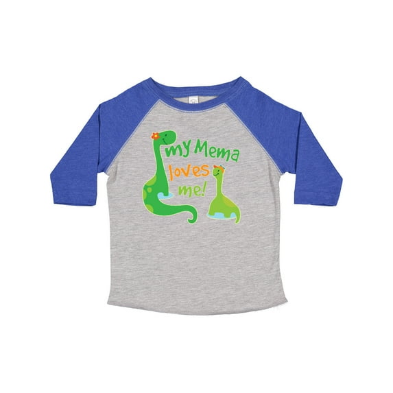 Inktastic My Mema Loves Me Grandson Dinosaur Boys Toddler T-Shirt