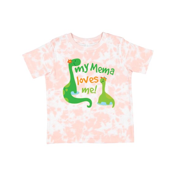 Inktastic My Mema Loves Me Grandson Dinosaur Boys Toddler T-Shirt