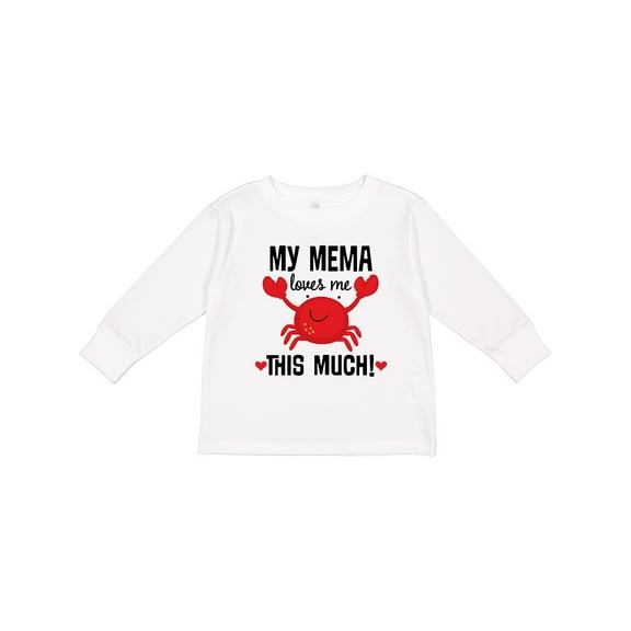 Inktastic My Mema Loves Me Grandson Gift Boys or Girls Long Sleeve Toddler T-Shirt