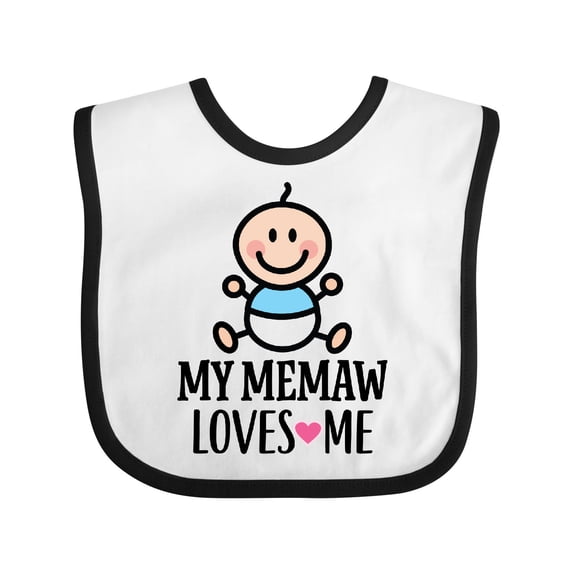 Inktastic My Memaw Loves Me Baby Boy Boys Baby Bib