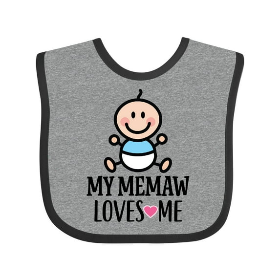 Inktastic My Memaw Loves Me Baby Boy Boys Baby Bib