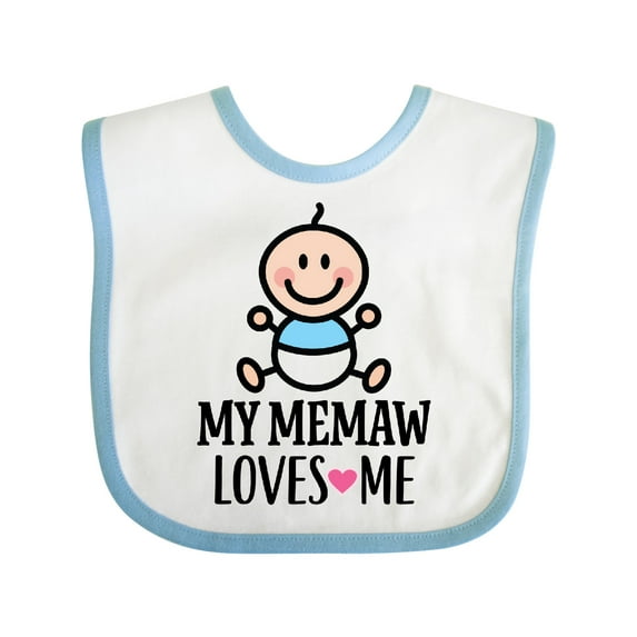 Inktastic My Memaw Loves Me Baby Boy Boys Baby Bib
