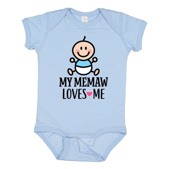 Inktastic My Memaw Loves Me Baby Boy Boys Baby Bodysuit