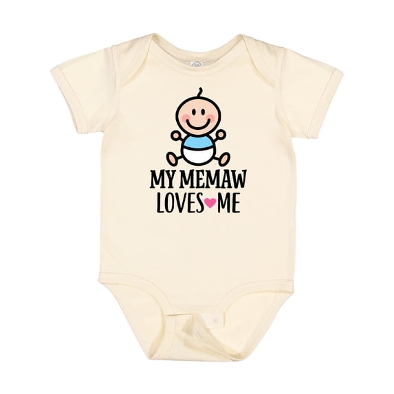Inktastic My Memaw Loves Me Baby Boy Boys Baby Bodysuit